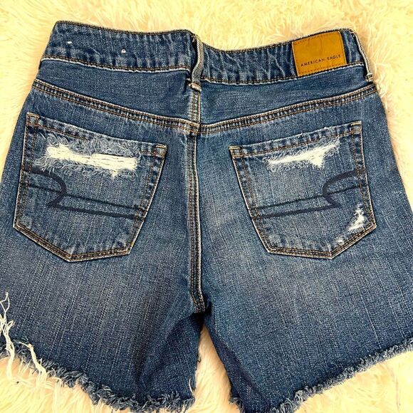AE Baggy Super distressed no stretch denim shorts - Picture 2 of 4